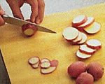 How to slice potatos picture